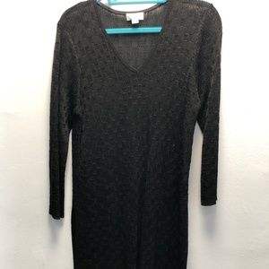Carlisle New York black loose knit tunic/sweater. Great drape; Like New!; Size M